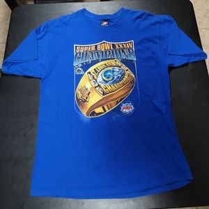 Vintage 2000 St. Louis Rams graphic Superbowl championship tee.